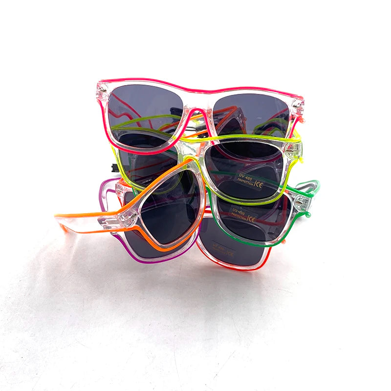 DRAVEN — Neon Glow Party Sunglasses – LED Light-Up Style