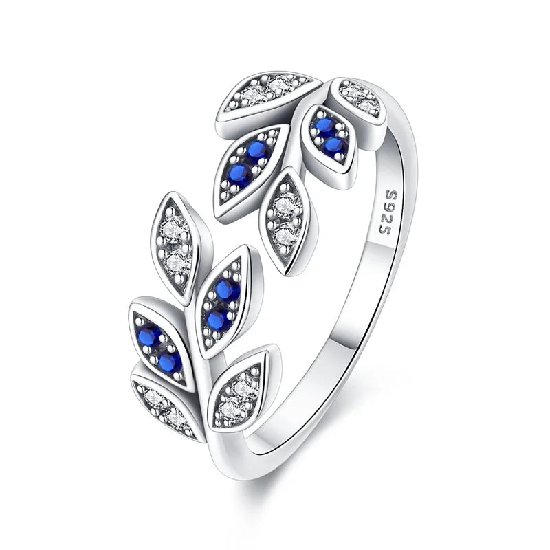 DRAVEN — Blue Zircon Butterfly Silver Ring