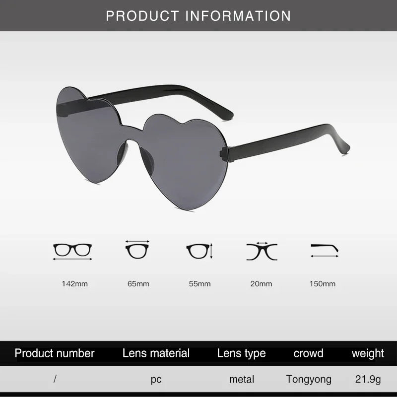 DRAVEN — Red Heart Sunglasses – Designer Retro Cat Eye Y2K Shades