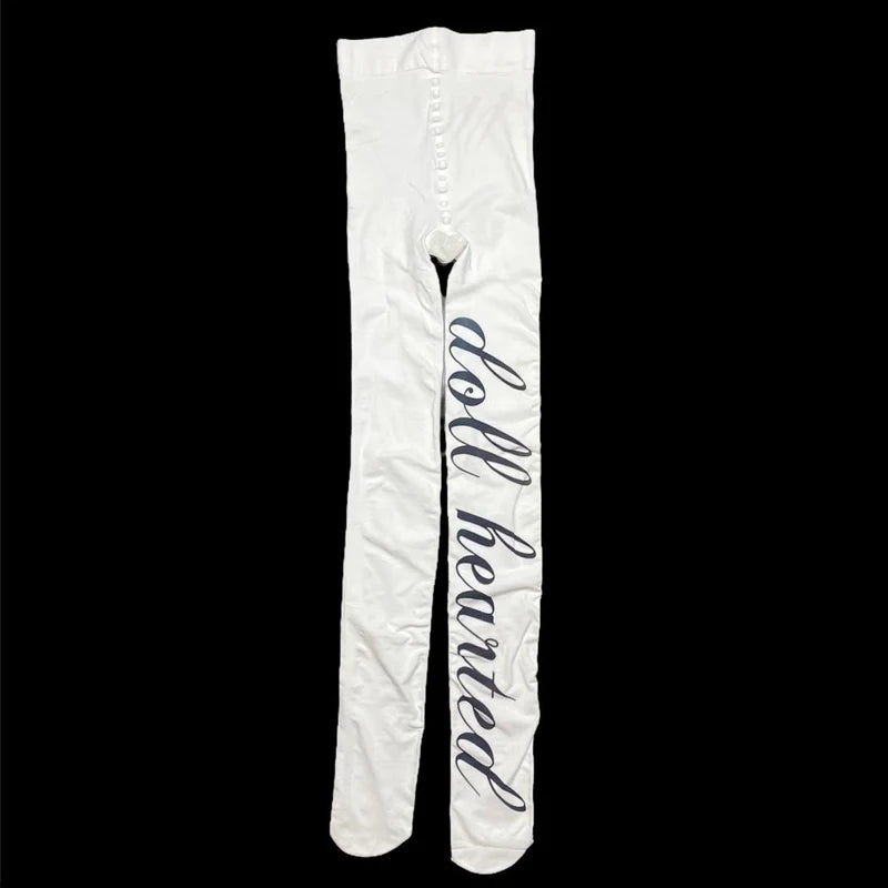 DRAVEN — Y2K Harajuku Long Socks – Punk Letter Print Street Style