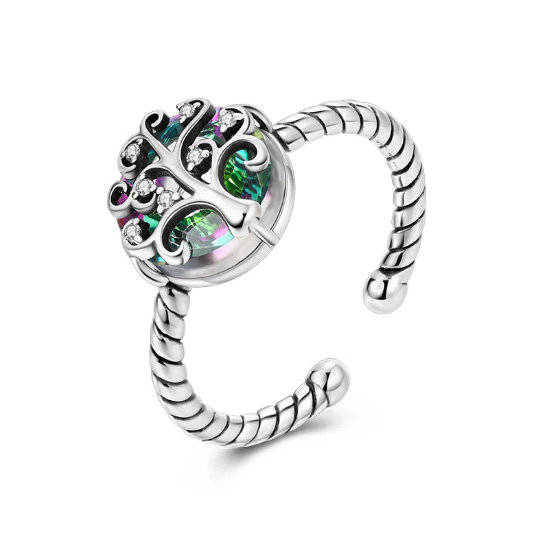 DRAVEN — Blue Zircon Butterfly Silver Ring