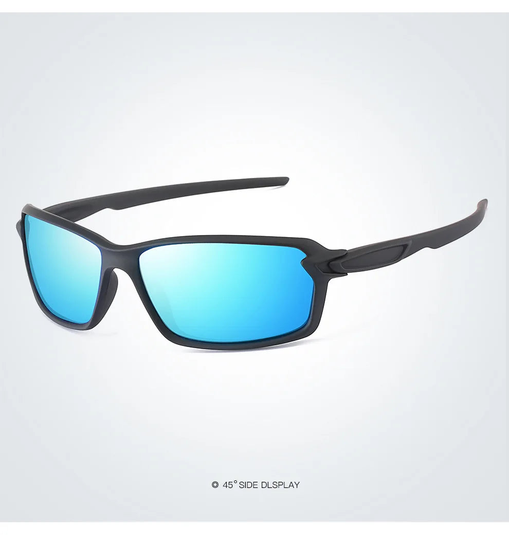 Polarized Sport Sunglasses – Iridescent Windproof Design – Elegant Men's Accessory | Accessorio Uomo Elegante