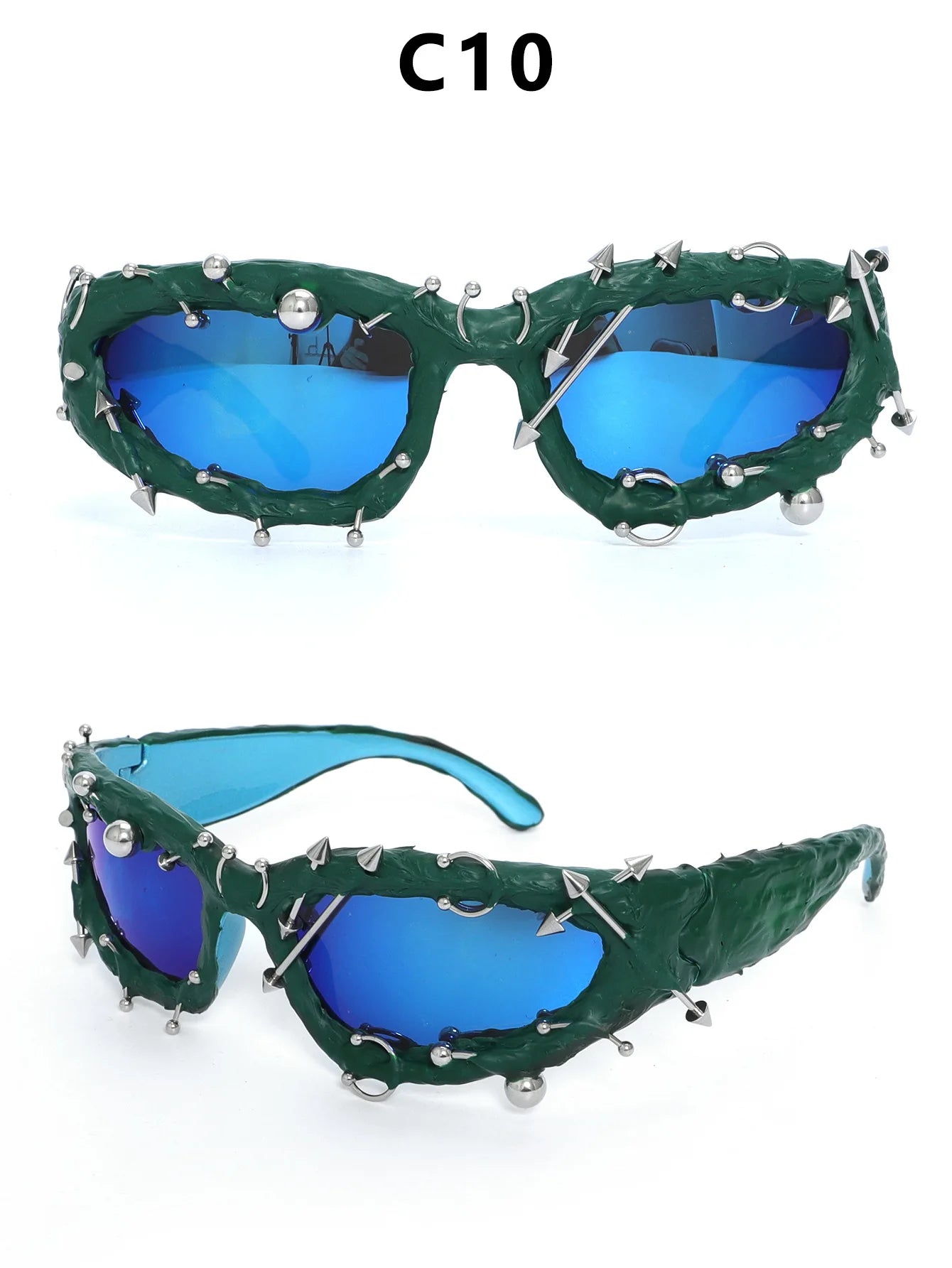 DRAVEN — Twisted Frame Sunglasses – Handmade Y2K Retro Shades