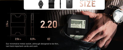 Metal Pop Up Wallet Men RFID Slim Card Holder – Elegant Men's Accessory | Accessorio Uomo Elegante