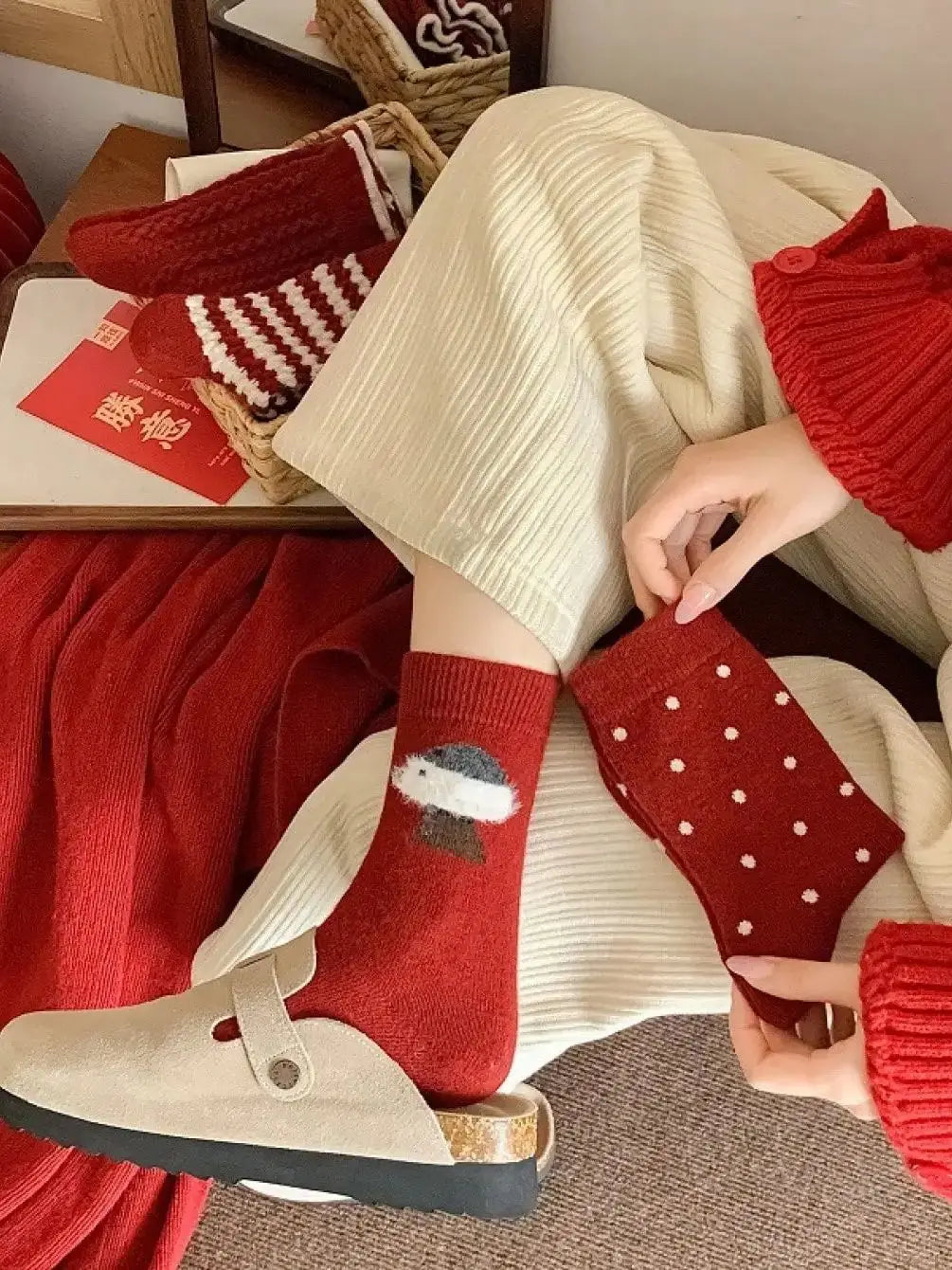 DRAVEN — Luxury Cashmere Wool Socks – Women’s Warm Winter Style