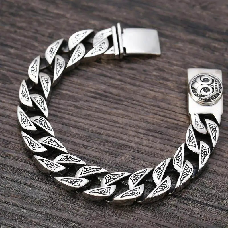 DRAVEN — Retro 925 Silver Chain Bracelet