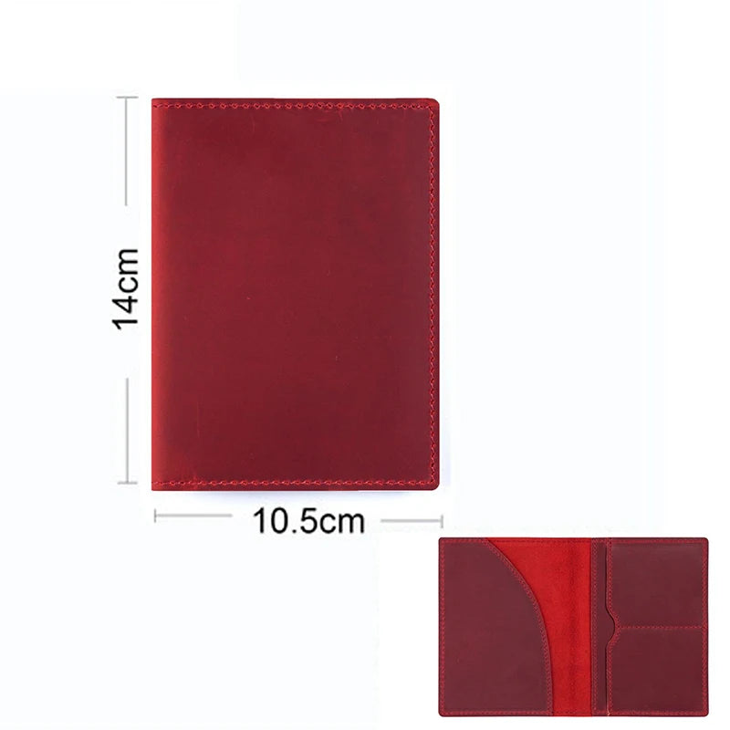 DRAVEN — Genuine Leather Passport Wallet Unisex Vintage Cowhide