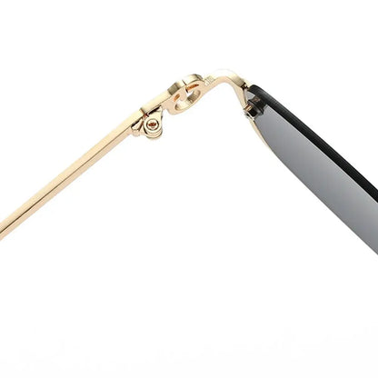 Half-Frame Square Sunglasses – Vintage Metal Y2K Shades – Elegant Men's Accessory | Accessorio Uomo Elegante