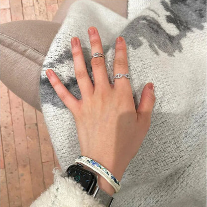 18K Gold Geometric Zircon Ring