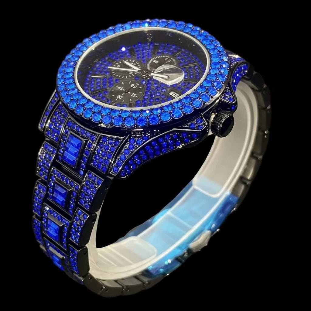 DRAVEN — Crimson Ice – Men’s Red Steel Luxury Watch 2025 Edition