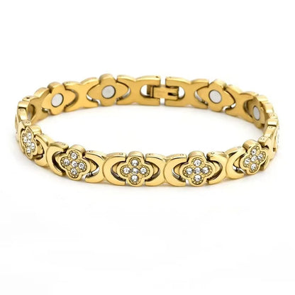 Four-Leaf Clover Diamond Bracelet – Elegant Men's Accessory | Accessorio Uomo Elegante