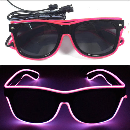 Neon Glow Party Sunglasses – LED Light-Up Style