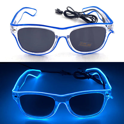 Neon Glow Party Sunglasses – LED Light-Up Style