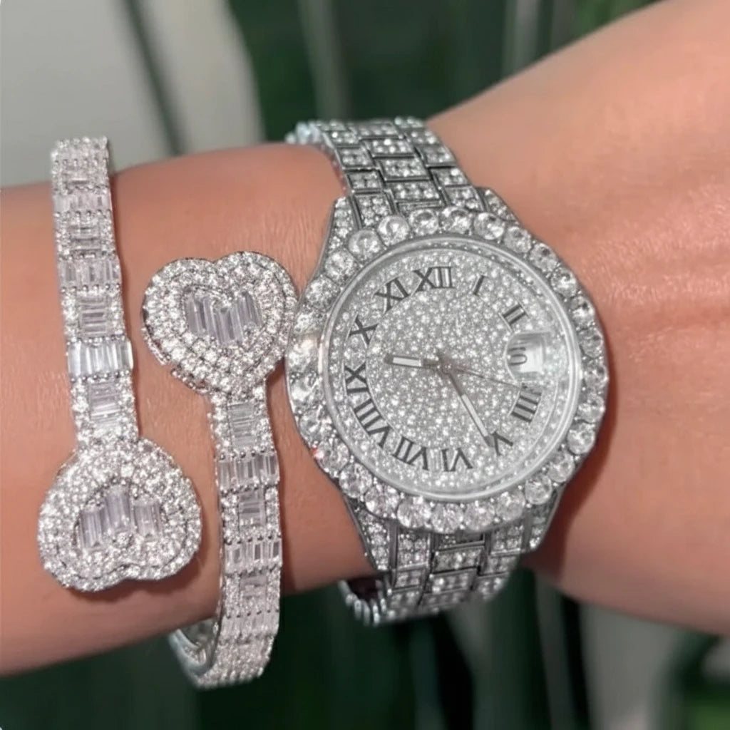 DRAVEN — Ice Rebellion — Full Stone-Set Men’s Steel Watch