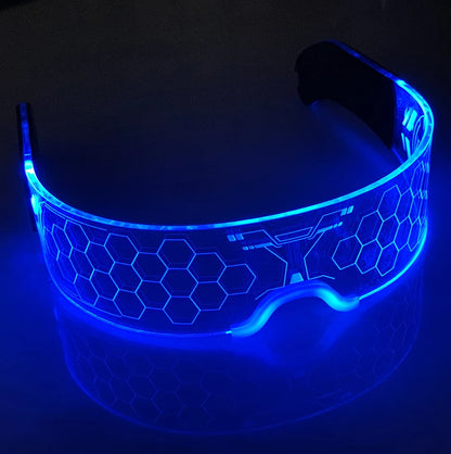 LED Luminous Sunglasses – Futuristic Glow Party Eyewear – Elegant Men's Accessory | Accessorio Uomo Elegante