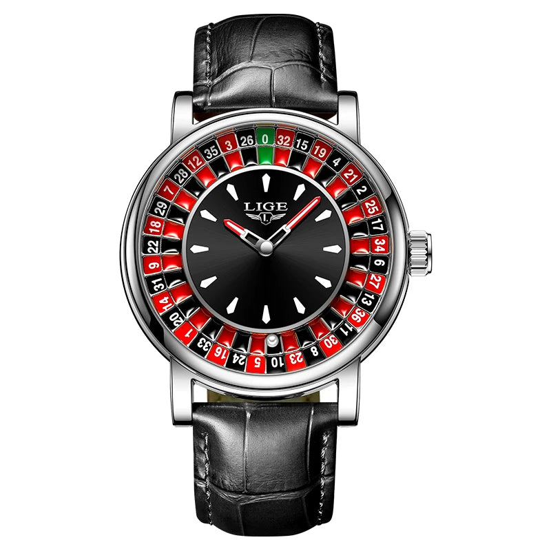 DRAVEN — Roulette Motion –  Men’s Rotating Dial Watch with Arabic Numerals