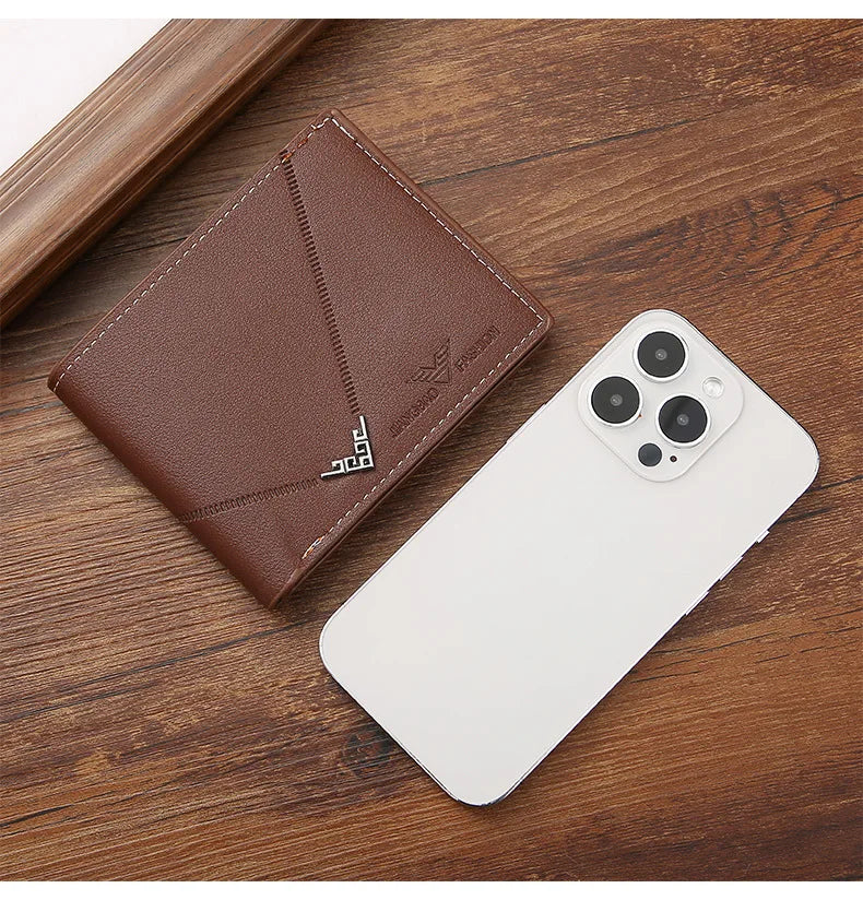 DRAVEN — Slim Leather Money Clip Wallet Men Bifold Card Holder