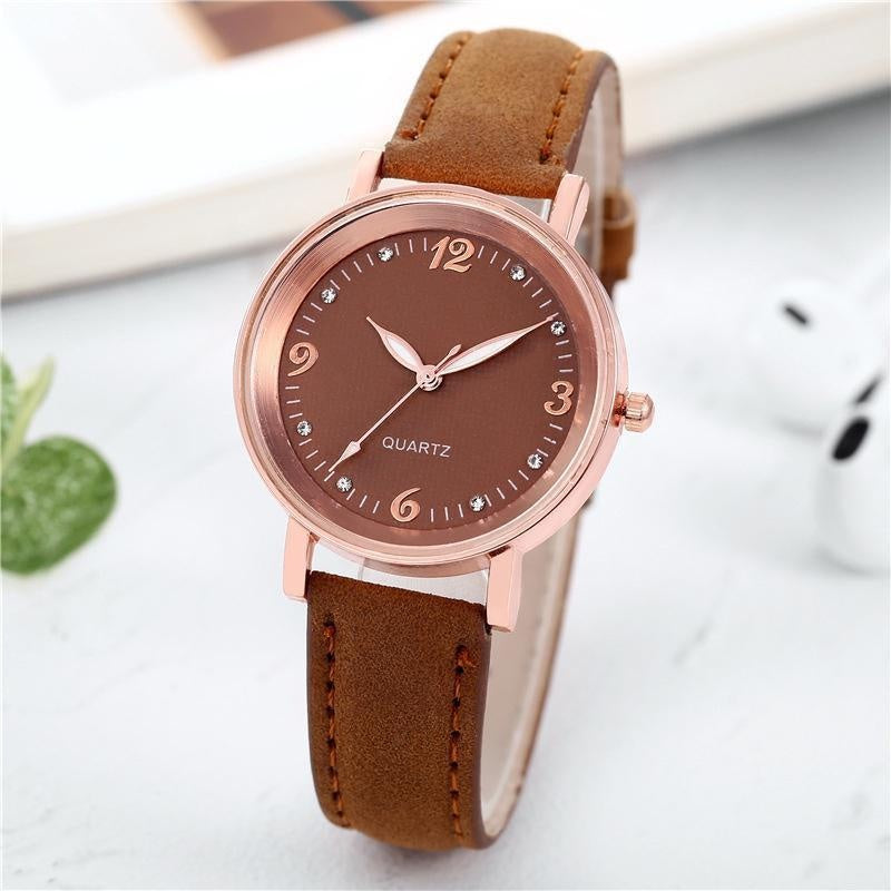 DRAVEN — Soft Elegance – Women’s Leather Strap Watch with Bracelet-Inspired Design