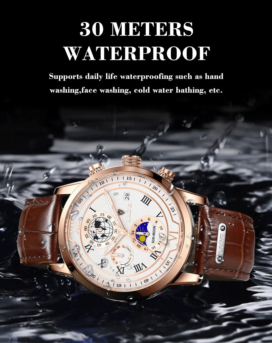 Defining Elegance – Men’s Business Quartz Watch with Luminous Waterproof Design – Elegant Men's Accessory | Accessorio Uomo Elegante