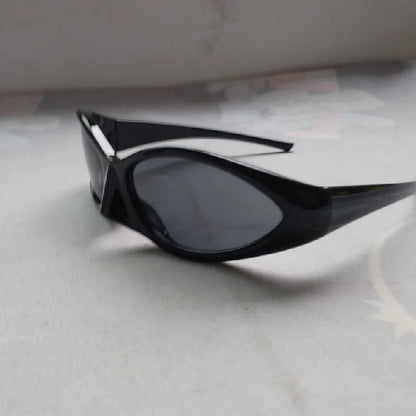 Burgundy Cat Eye Sunglasses – Reflective Punk Luxury Shades – Elegant Men's Accessory | Accessorio Uomo Elegante