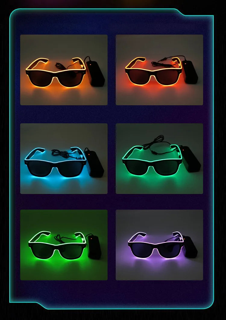 Rave Glow Party Sunglasses – Celebration Style – Elegant Men's Accessory | Accessorio Uomo Elegante