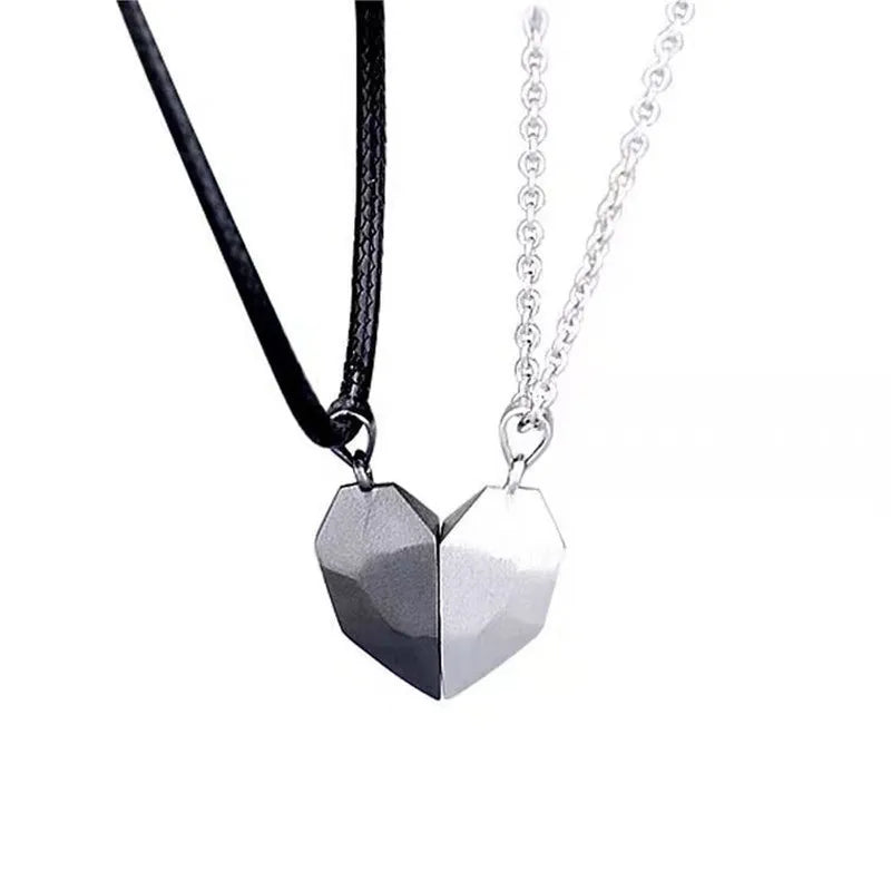 DRAVEN — Magnetic Wishing Stone Couple Necklace – Black and White Pendant Jewelry for Men and Women