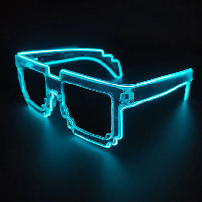 LED Mosaic Glow Sunglasses – Party Flash Style – Elegant Men's Accessory | Accessorio Uomo Elegante
