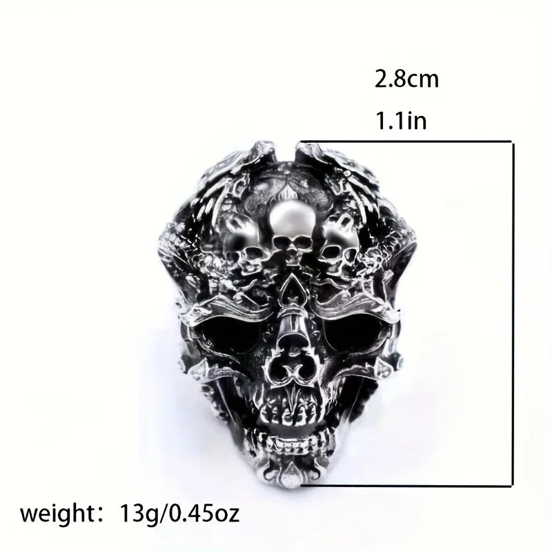DRAVEN — Vintage Gothic Skull Ring