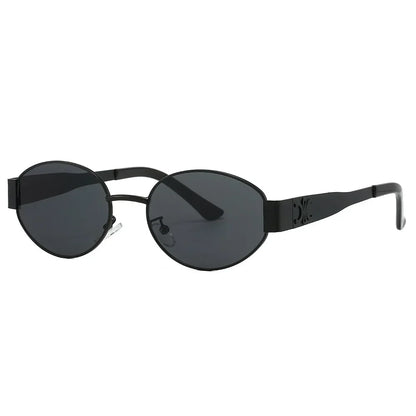 Luxury Metal Sunglasses – Stylish Oval Design – Elegant Men's Accessory | Accessorio Uomo Elegante