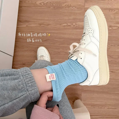 Retro Label Cotton Socks – Women’s Japanese Street Style – Elegant Men's Accessory | Accessorio Uomo Elegante