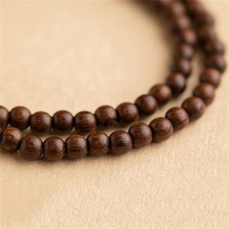 DRAVEN — Natural Sandalwood Beaded Bracelet