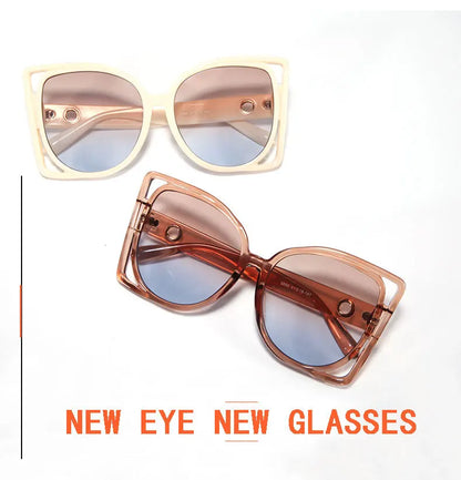 Oversized Square Sunglasses – Leopard Gradient Design – Elegant Men's Accessory | Accessorio Uomo Elegante