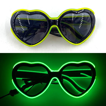 Neon Glow Party Sunglasses – LED Light-Up Style