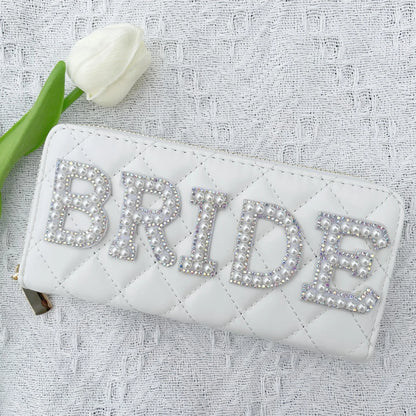 Luxury White PU Wallet Women Boho Bride Clutch Purse – Elegant Men's Accessory | Accessorio Uomo Elegante
