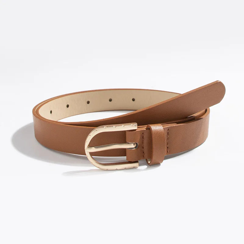 DRAVEN — Women's Glossy Belt Casual Versatile Basic Style