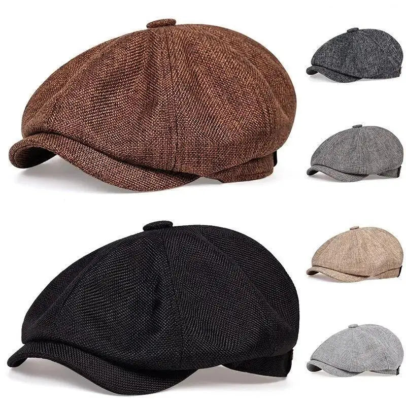 DRAVEN — 2025 Vintage Tweed Flat Cap – Classic Retro Peaky Blinders Beret for Men & Women