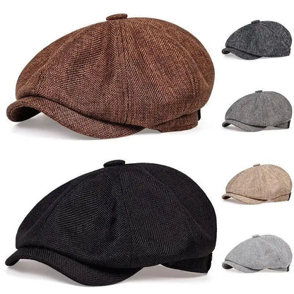 2025 Vintage Tweed Flat Cap – Classic Retro Peaky Blinders Beret for Men & Women – Elegant Men's Accessory | Accessorio Uomo Elegante