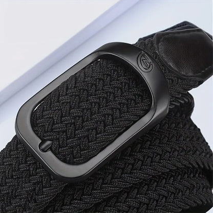 Woven Elastic Belt Unisex Casual Outdoor Design – Elegant Men's Accessory | Accessorio Uomo Elegante