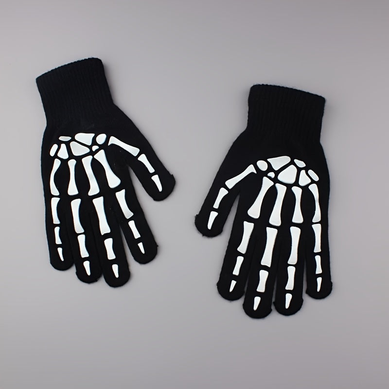 DRAVEN — Glow-in-the-Dark Skeleton Gloves – Unisex Winter Street Style