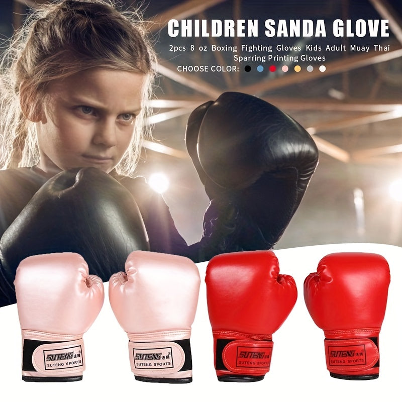 Kids Pro Boxing Gloves – Premium PU Leather Training Gear – Elegant Men's Accessory | Accessorio Uomo Elegante