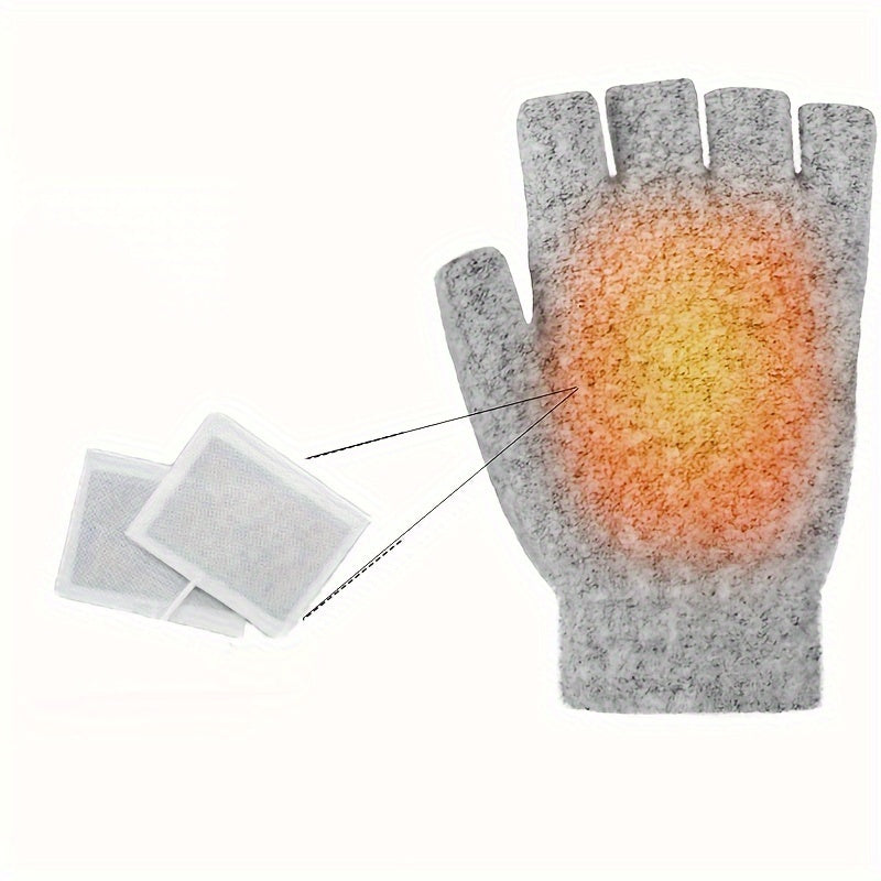 DRAVEN — USB Heated Fingerless Gloves – Knitted Winter Tech Style